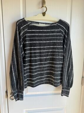 Sweater Large 12/14 Studio by Bobeau Multi Color Fair Isle Pattern Knit EUC